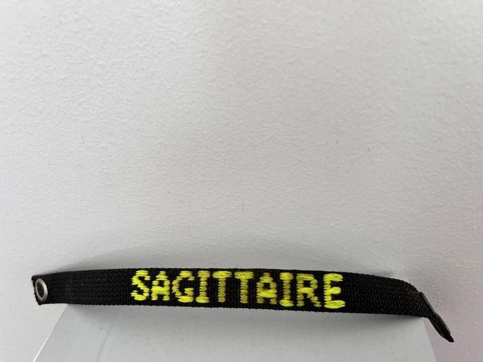 Bracelet tissu signe astrologique sagittaire brodé - photo numéro 1