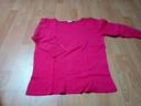 Pull fin fuchsia, manches 3/4