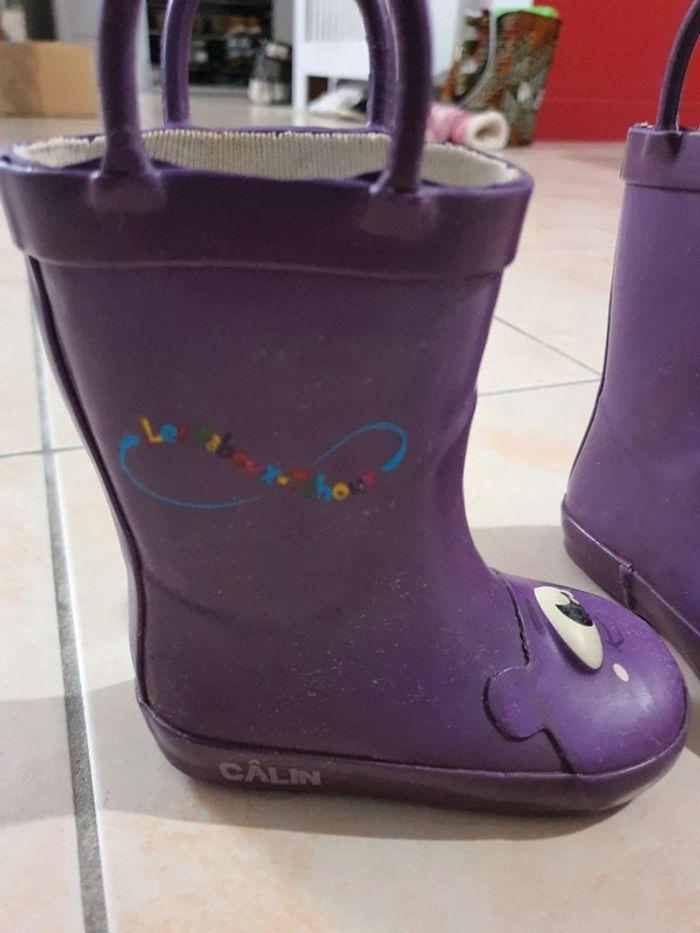 Bottes de pluie violette taille 22 - photo numéro 2