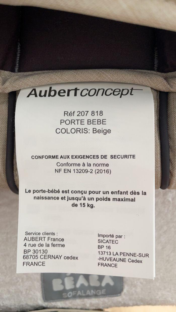 Porte bébé Aubert jamais utilisé - photo numéro 4