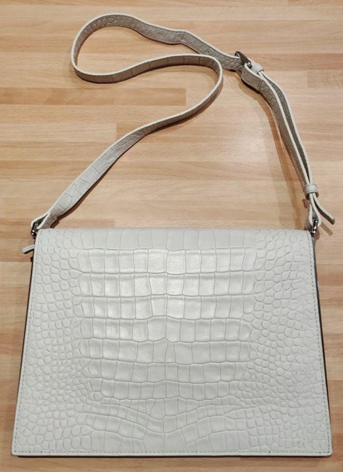 Sac pochette Barbara Bui, croco crème, en 100% cuir de veau, neuf - photo numéro 11