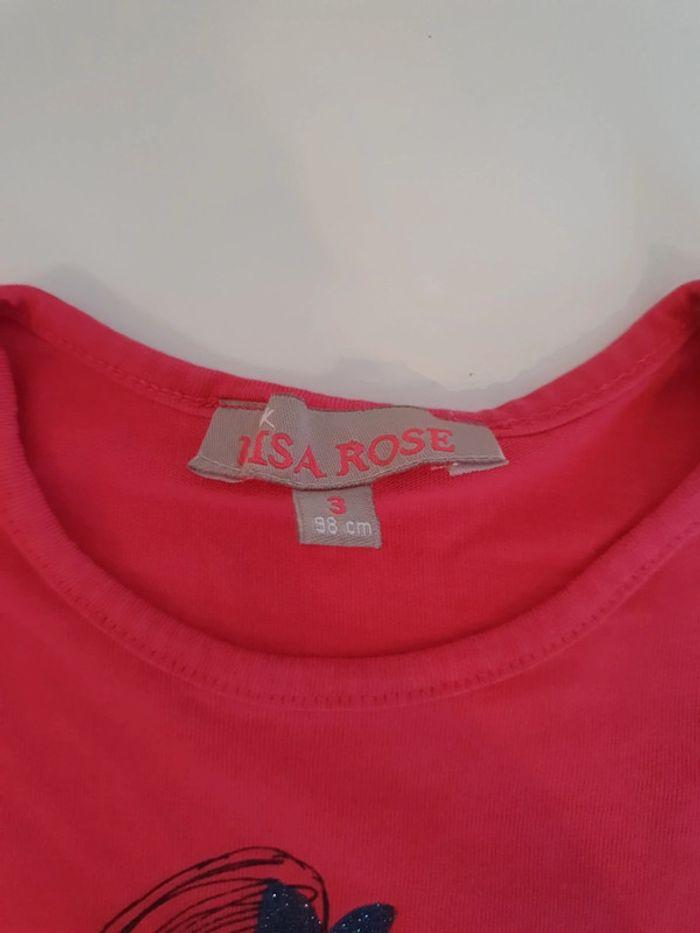 T-shirt rose 3 ans - photo numéro 3