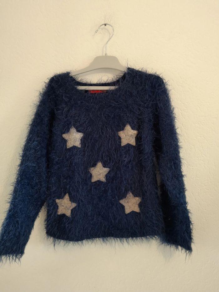 pull bleu étoiles 6ans tissaia