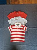 Lot 3 polos 2ans rouge et bleu Zara