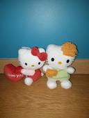 Lot de 2 peluches hello kitty