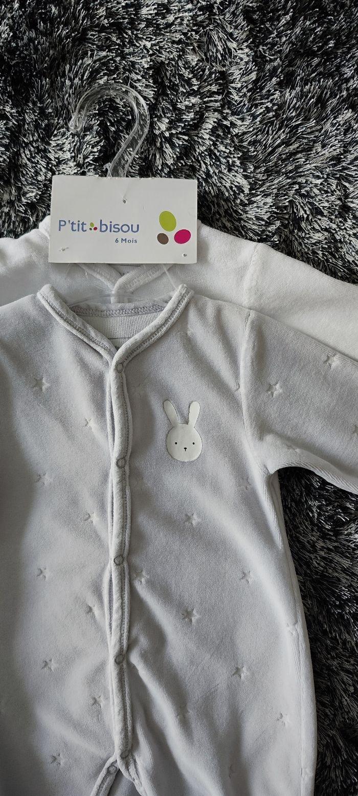 Lot de 2 pyjamas en velours doux lapin 🐰 - photo numéro 2