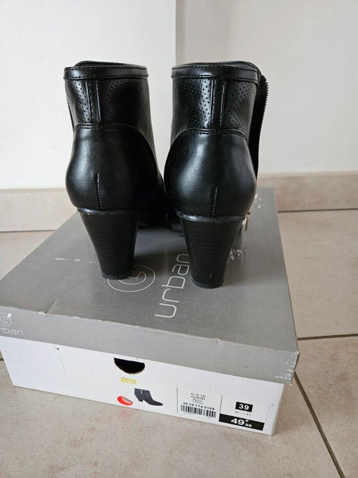 Bottines à talon noires Gémo - photo numéro 4