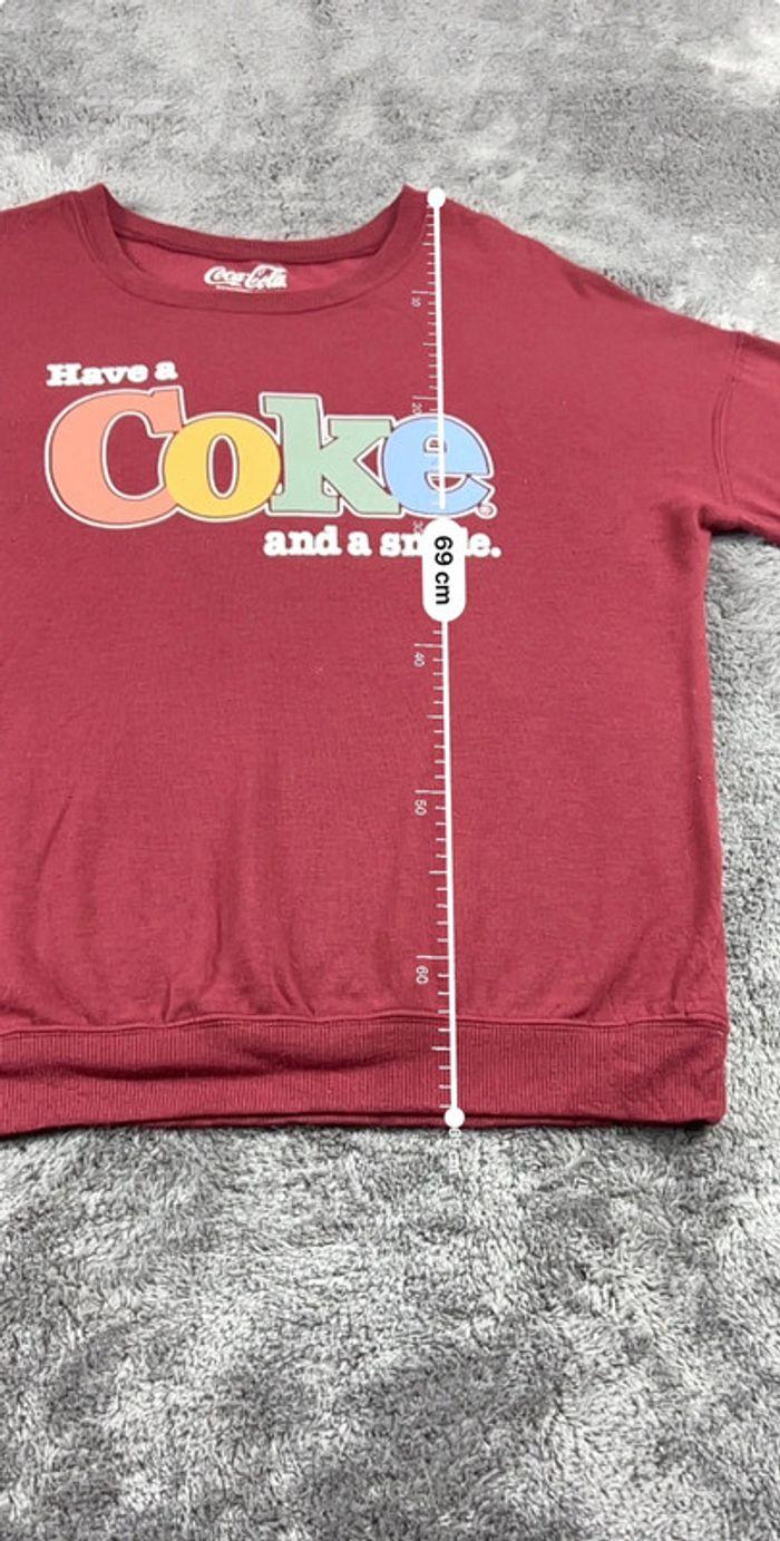 👕 Sweat 90’s Vintage Coca Cola Bordeaux Taille M 👕 - photo numéro 3