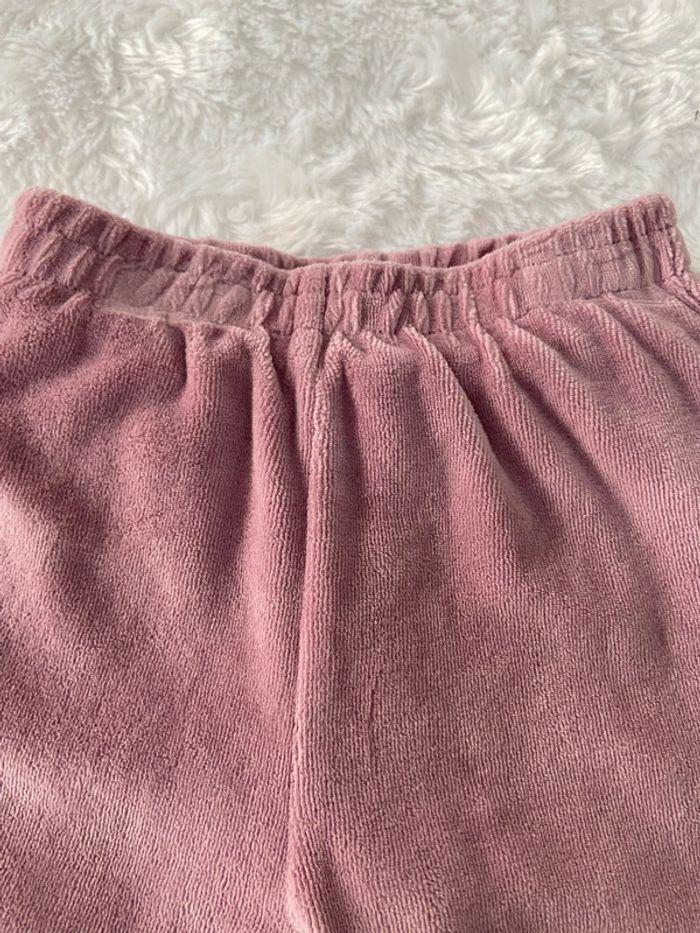 Pantalon rose velours molletoné 6 mois comme neuf - photo numéro 3