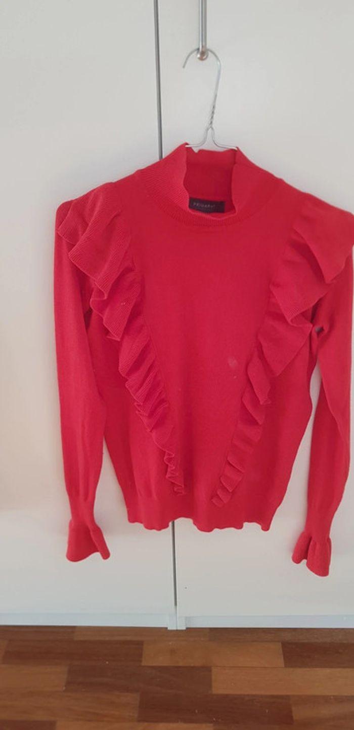 Pull fin col roulé rouge Primark 34 - photo numéro 4