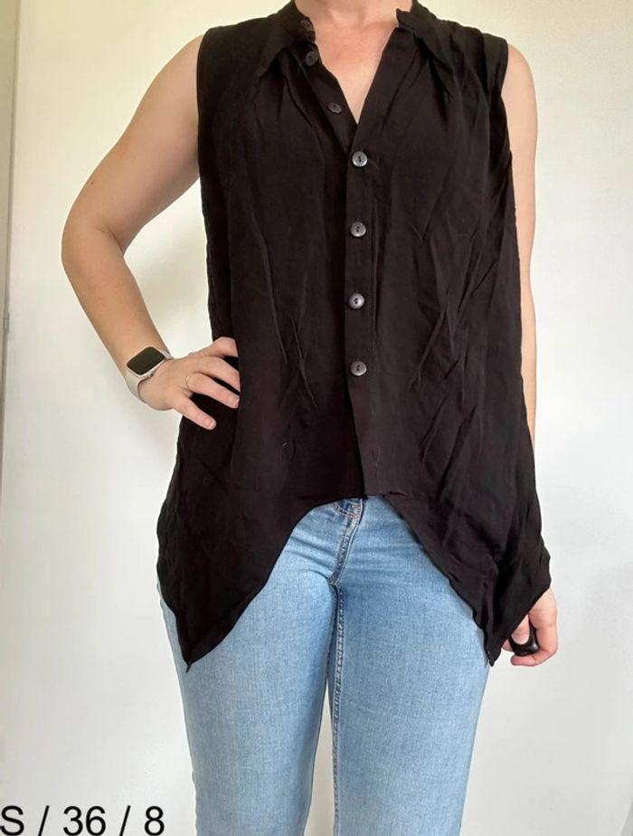 Chemise sans manches noire taille 36 💖 - photo numéro 2