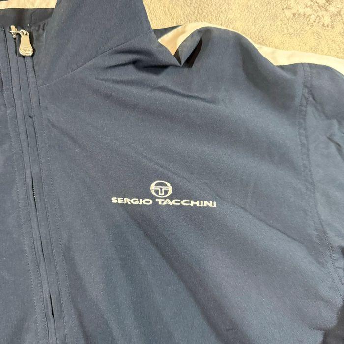 Track Jacket Sergio Tacchini Athletic Lab Y2k 90's 2000's Navy Blue & White - photo numéro 2