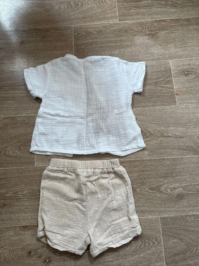 Ensemble été short et chemise Primark 12/18 mois - photo numéro 4