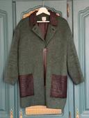 Manteau duveteux vert Kookaï 40