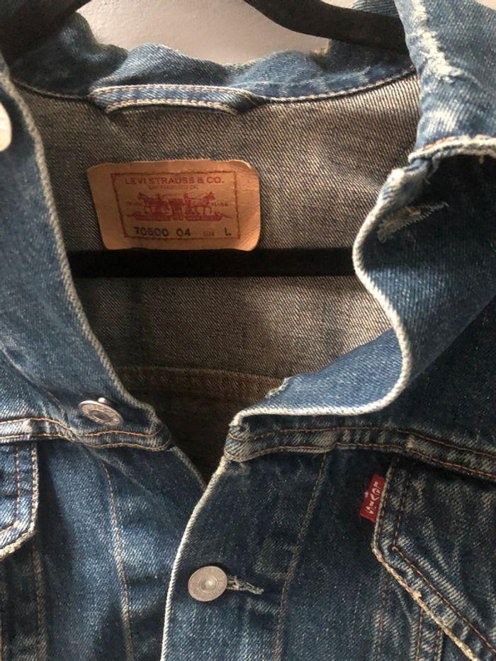 Veste jean levi’s taille L effet usé - photo numéro 4