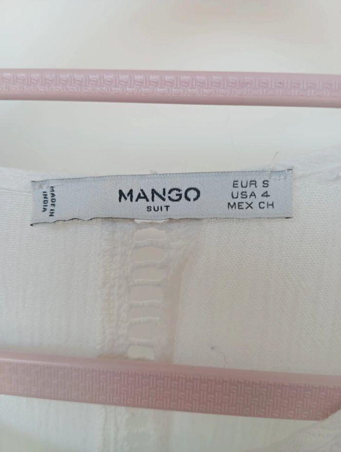 Top Mango tissu froissé et broderie - photo numéro 2