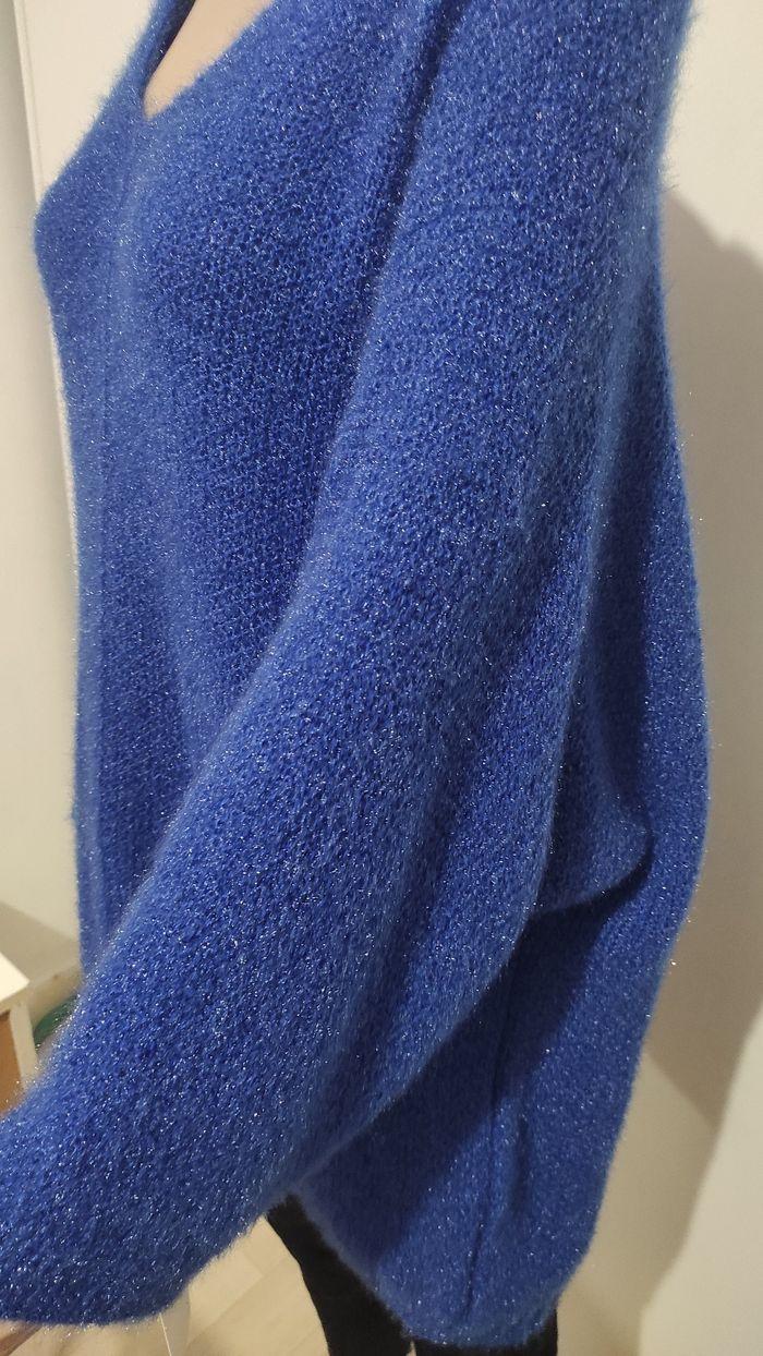 Pull maille cocoon bleu roi taille 48/50 - photo numéro 3