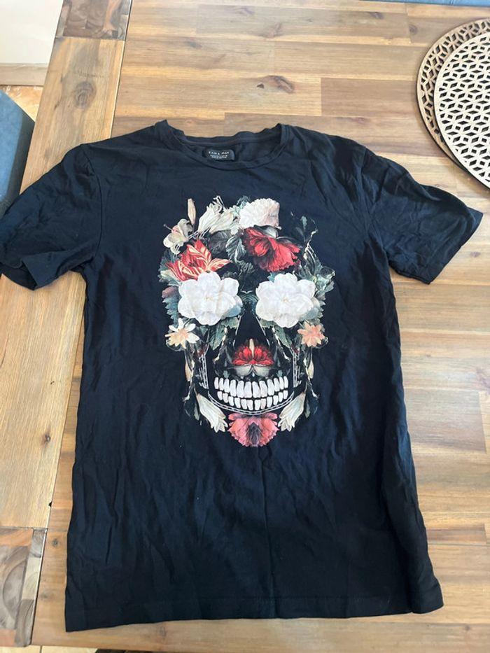 Tee shirt Zara tête de mort - photo numéro 1