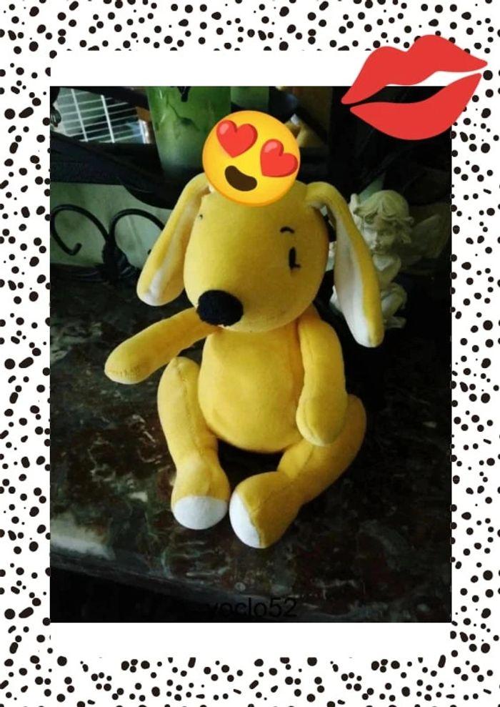 Peluche chien jaune - photo numéro 1