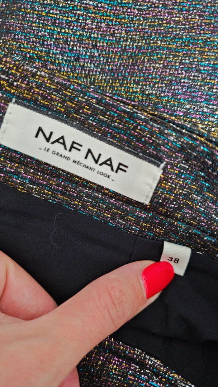 Jupe taille haute multicolore paillette naf naf - photo numéro 9