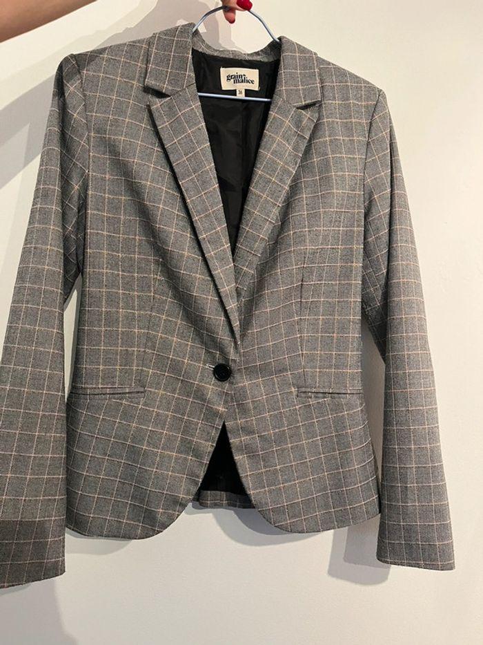 Blazer à carreaux Grain de Malice - photo numéro 1