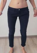 Pantalon Chino slim, bleu marine, Tissaia, 40