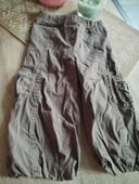 Pantalon marron large