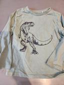 T shirt manche longue dinosaure