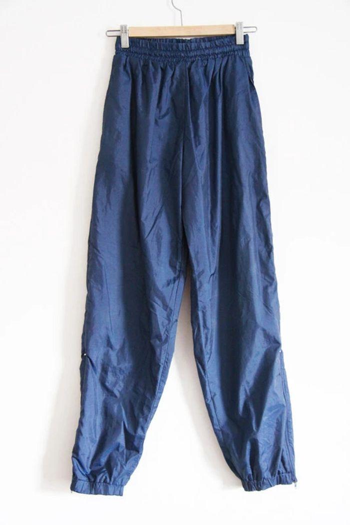 Vintage "Rossignol" pantalon de sport bleu électrique / irisé - photo numéro 1