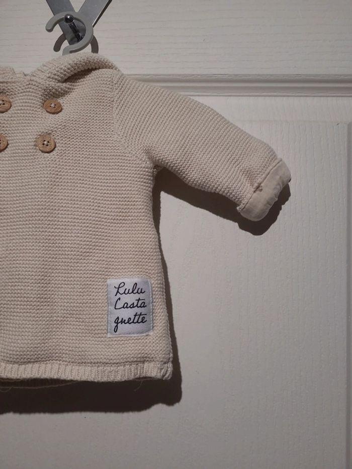 Veste tricot beige Lulu Castagnette - photo numéro 3