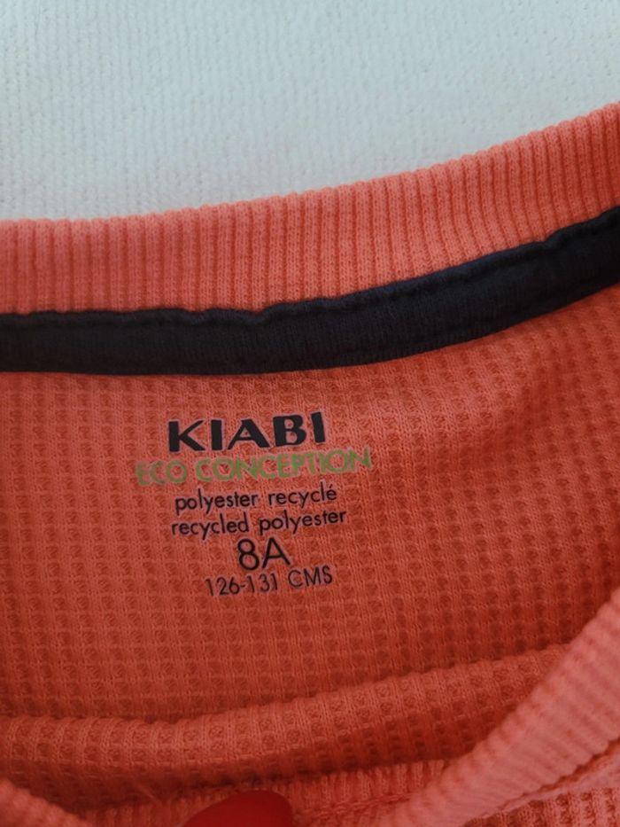 Pull manche longue fin orange kiabi 8 ans neuf - photo numéro 3