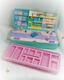 Box street high Polly pocket bluebird tirelire monnaie monnayeur money trinket banque postale office