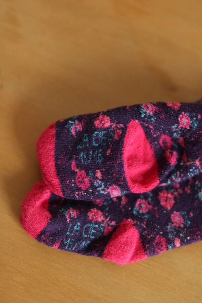 Chaussettes violettes fleurs, La compagnie des petits, 15/16 - photo numéro 4