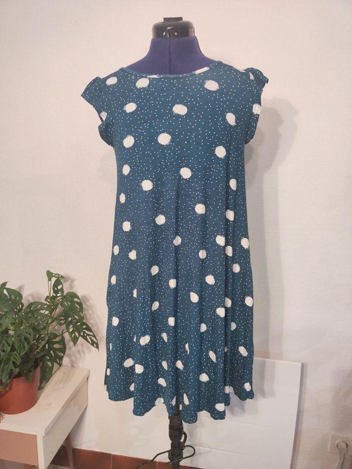 Robe neuve bleue à pois S - photo numéro 1