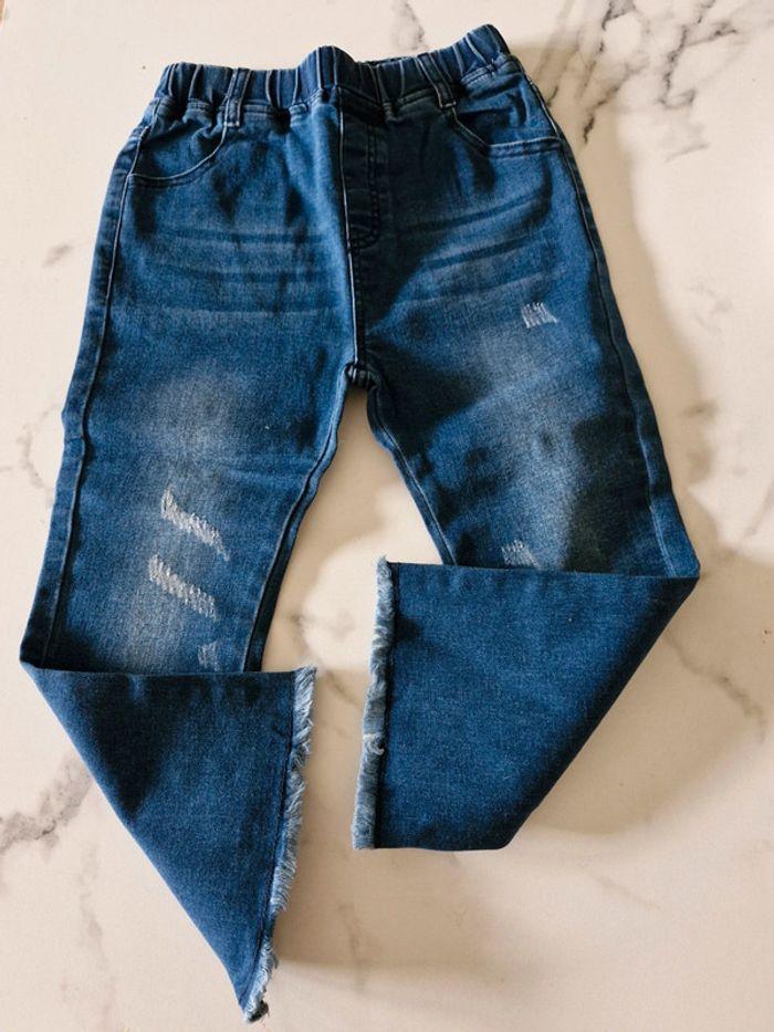 Lot X2 jeans droit pour fille taille 6 ans - photo numéro 5