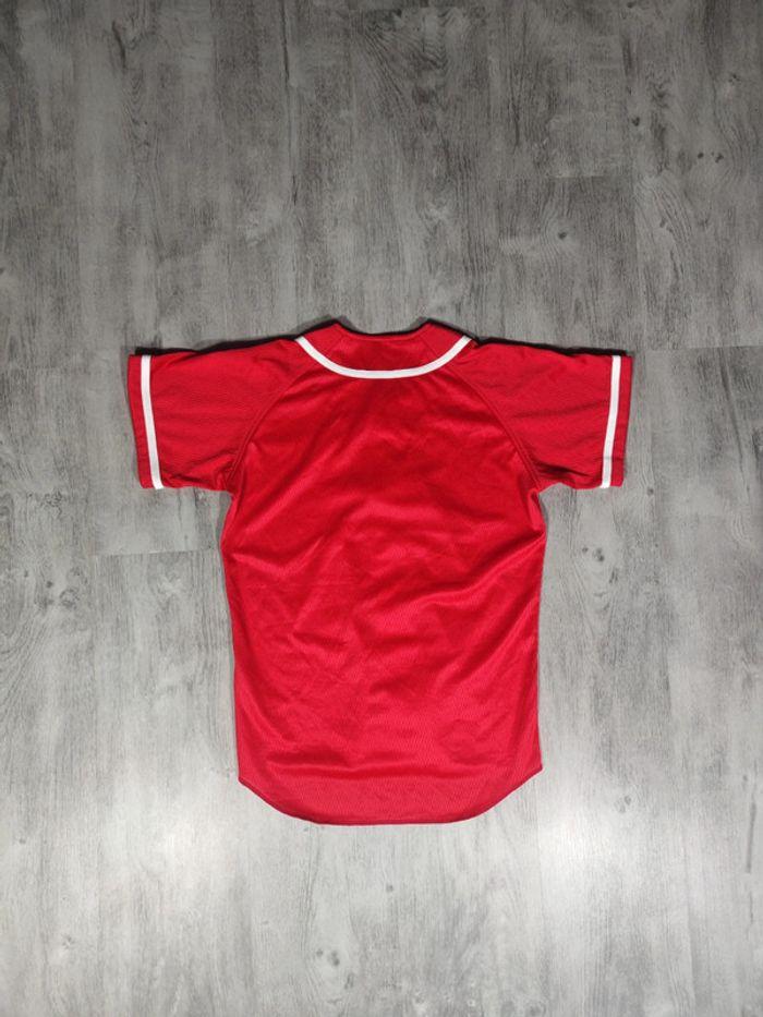 Maillot Baseball Zett Japon Rouge et Blanc Taille XS Femme - photo numéro 5