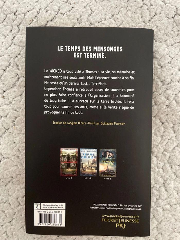 Livre le labyrinthe tome 3 de James Dashner - photo numéro 2