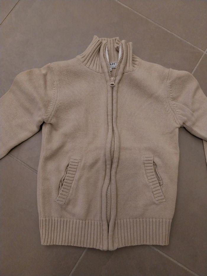 Gilet beige avec fermeture T5A - photo numéro 2