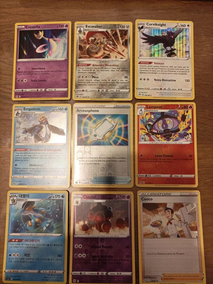 Lot de 9 cartes Pokemon Holo et Reverse Cresselia Pingoleon Laggron Corvaillus - photo numéro 1