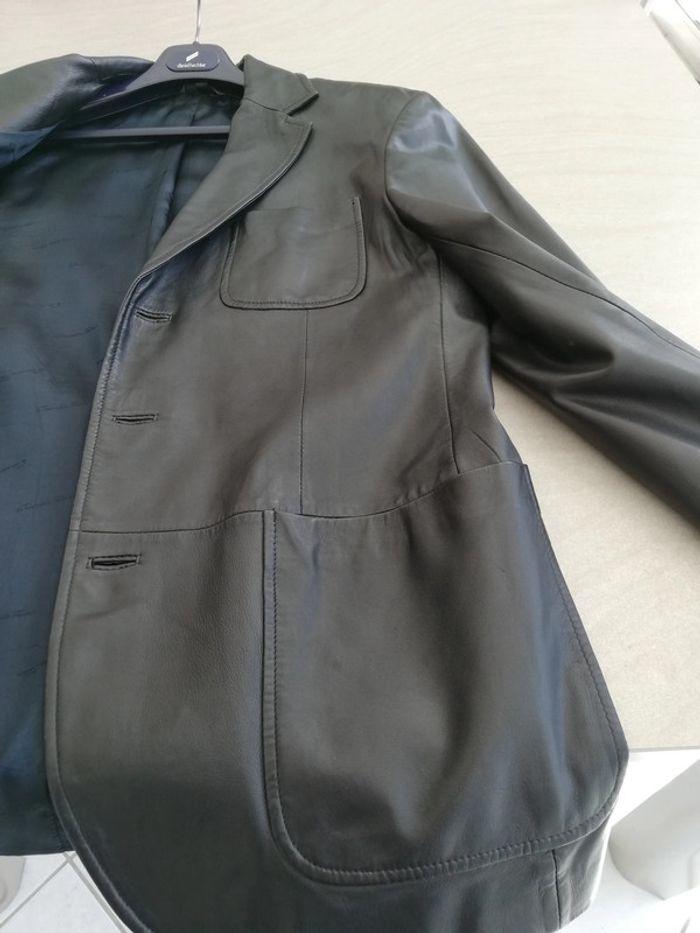 Veste en cuir noir Homme Mac Douglas - photo numéro 5