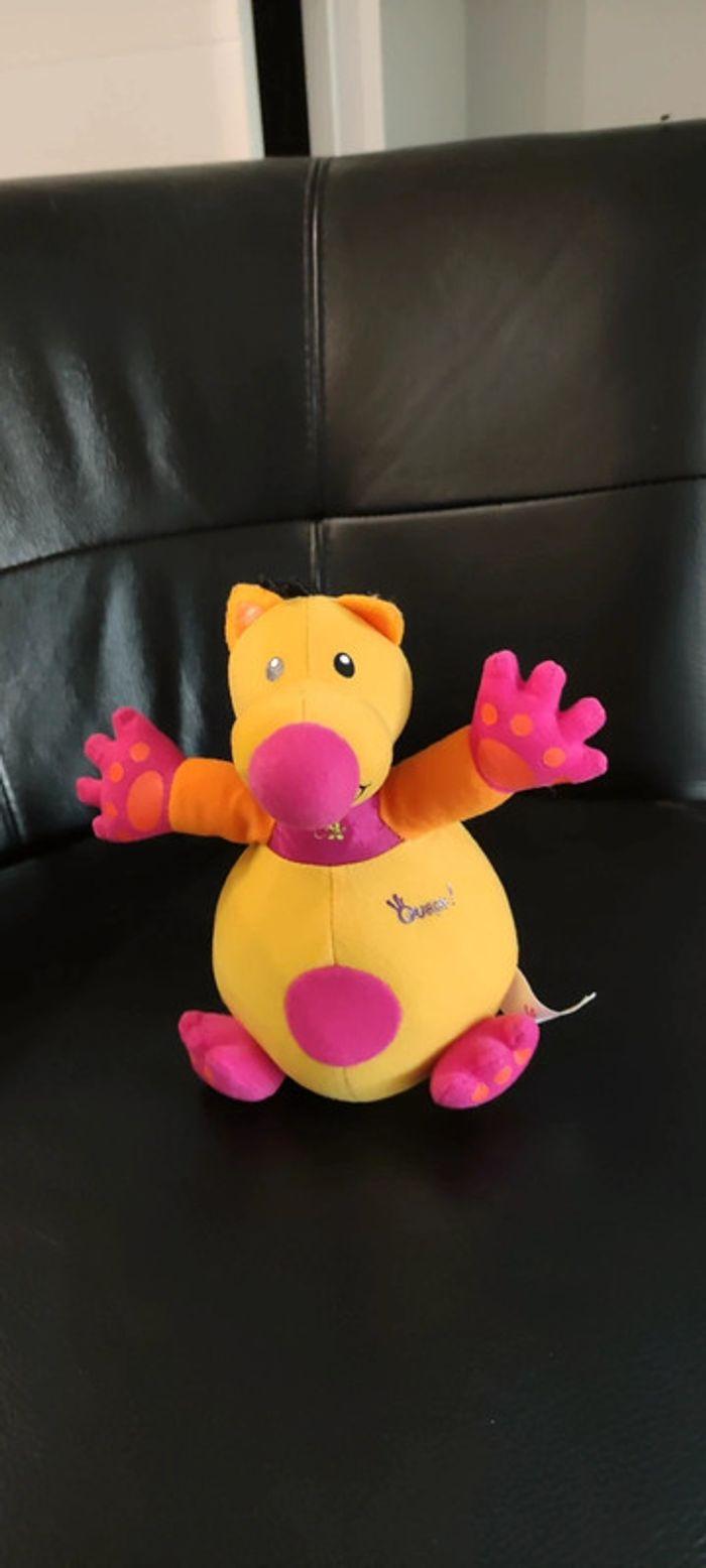 Doudou chien jaune rose orange Ouaps - photo numéro 4