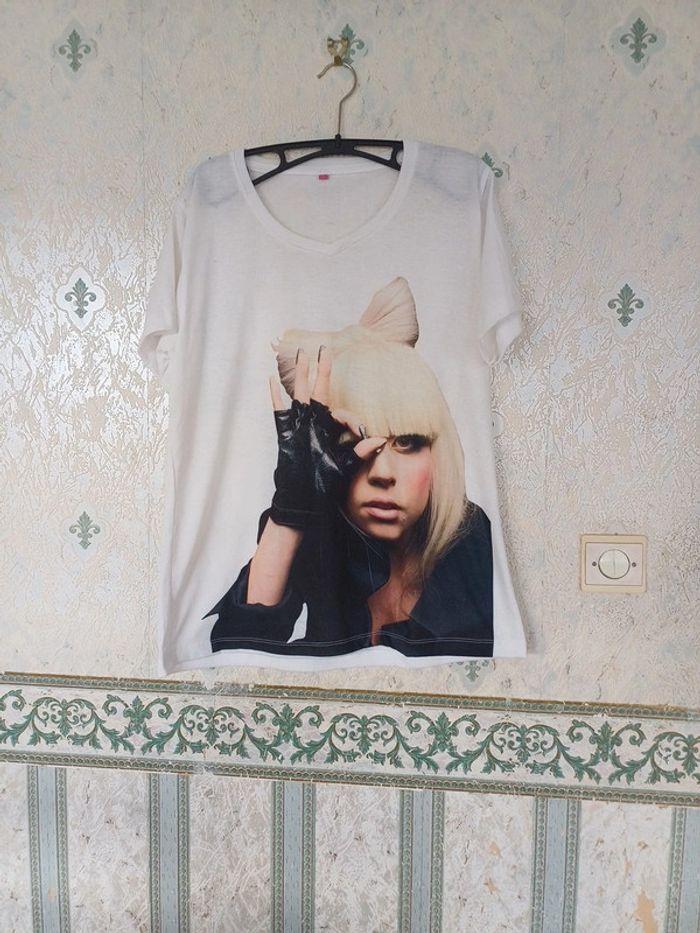 Tee shirt blanc Lady Gaga 👌 - photo numéro 1