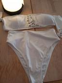 Ensemble maillot plage blanc 38