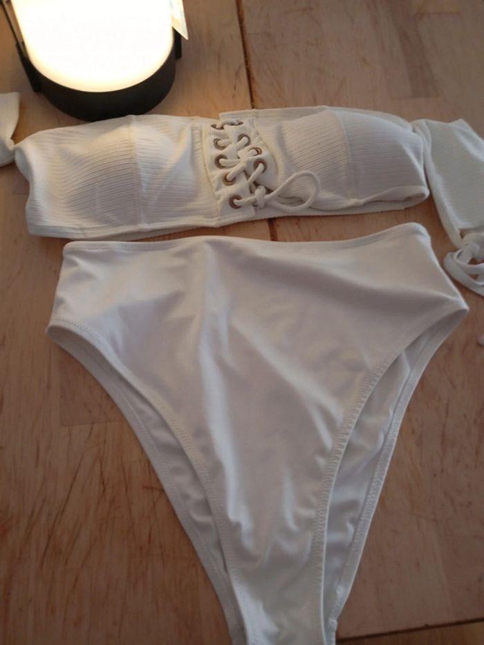 Ensemble maillot plage blanc 38 - photo numéro 1