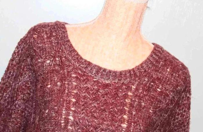 Pull  Bordeaux  chiné  - Jennyfer -  Taille  S - photo numéro 2