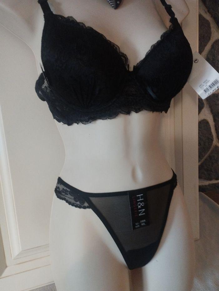 Ensemble lingerie neuf 85B push UP et M pour le string - photo numéro 2