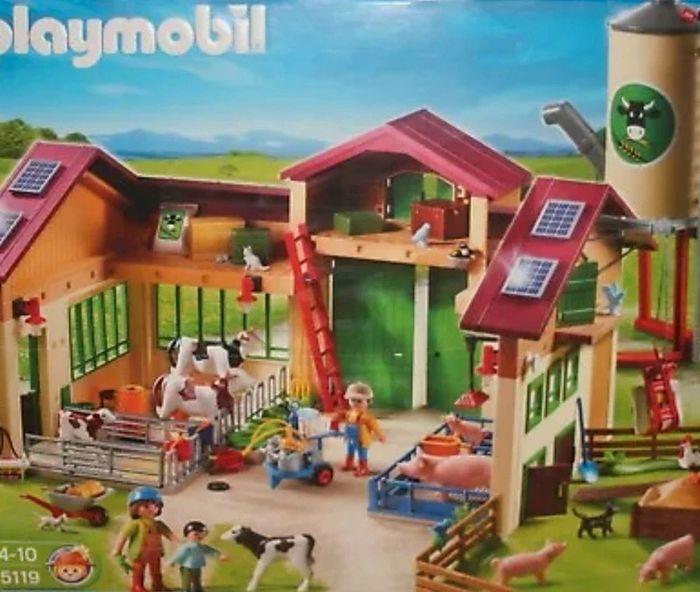 Grande ferme 5119 moderne avec silo playmobil country avec animaux et accessoires - photo numéro 1