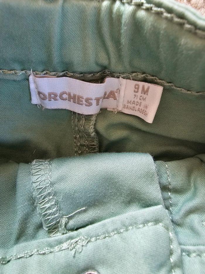 Pantalon chino menthe - orchestra - 9 mois/71 cm - photo numéro 3