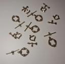 Lot de 10 fermoirs toggle en métal diverses  or