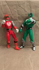 Bandai - lot de 2 power rangers années 2000 et 2002 14cm